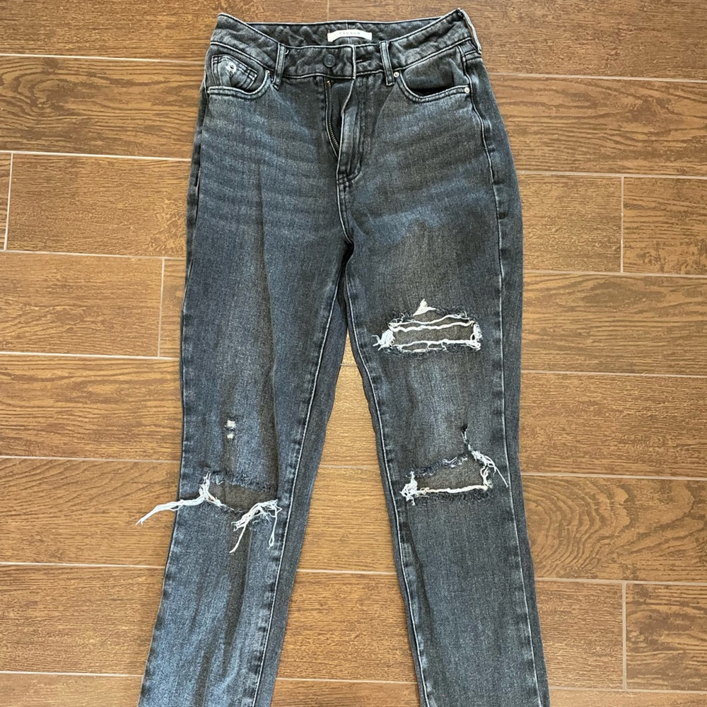 BOGO 50% off - PacSun mom jeans size 25 gray wash distressed